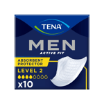 Tena For Men Level 2 Odour Control Incontinence Pads (10 Pads) x 1