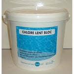 Chlore lent piscine, galet 5 kg