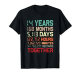 14 Years Together Couple Matching 14th Wedding Anniversary T-Shirt