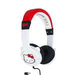 OTL Technologies HK1180 Hello Kitty Kids Casque Filaire Oreilles Rouge et Blanc