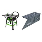 Evolution Power Tools 056-0003 Scie sur Table Polyvalente Fury 5-S, 255 mm (230 V), 1500 W, Vert/Noir & Wolfcraft 5208000 Équerre 3D d'onglet 150 x 275 x 66 mm - Traçage angle de 45° à 90°