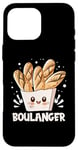 Coque pour iPhone 16 Pro Max Boulanger Baguettes Heureux