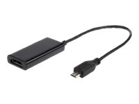 Cablexpert A-Mhl-003 - Adapter För Video / Ljud - 11 Stifts Micro-Usb Hane Till Hdmi, Mikro-Usb Typ B (Endast Ström) Hona - 16 Cm