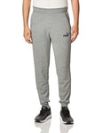 PUMA Men's Essentials Logo Pants, Medium Gray Heather, Large