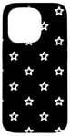 iPhone 15 Pro White Black Starlight Night Pop Art Star Sky Pattern Case