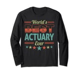 Retro Badge Worlds Best Actuary Long Sleeve T-Shirt