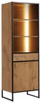 Loft Lancelot Oak 2 Door Display Cabinet with LED