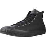 CONVERSE Homme Chuck Taylor All Star Water Resistant Sneaker, Black/Iron Grey/White, 38 EU