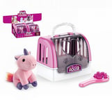 Unicorn med pet House 14cm