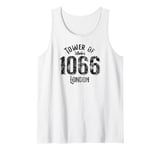 1066 Tower of London England Black Print Distressed Tank Top