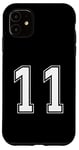 Coque pour iPhone 11 Numéro 11 Équipe Junior College Sports Uniforme numéroté