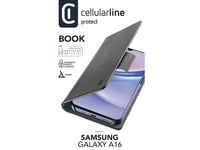 Kaardivahega Mobiiliümbris Cellular Line Galaxy A16 Wallet Book Case, Must