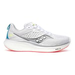 Saucony Ride 17 Chaussure De Running Sans Stabilisateurs Hommes - Blanc , Gris Clair