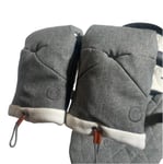 Najell handmuff med dragkedja, stormy grey