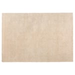 Tapis Poils Longs Shaggy Beige Clair en Polyester et Coton Très Doux au Toucher