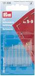 Prym Hand Sewing Needles Betweens 5-9 Assorted, Silver with Gold Eye