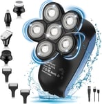 Rasoir Electriques Hommes Cheveux, 5 En 1 Rasoir Electrique Rechargeable USB Rot