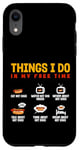 Coque pour iPhone XR Ce que je fais : les hot-dogs mangent Watch Inform Talk