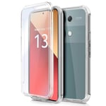 Coque Cool en Silicone 3D pour Xiaomi Redmi Note 13 Pro, Transparente Avant + arrière