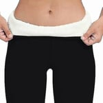 Dam Tjocka Leggings Hög Midja Slanka Byxor Fleecefodrade Leggings black 2XL