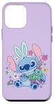 Coque pour iPhone 12 mini Disney Lilo & Stitch Cute Easter Bunny Stitch and Scrump