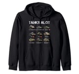 Tanks ALot Funny Tank Joke WW2 Tanks World War 2 Tank Zip Hoodie