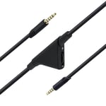 Remplacement du câble audio auxiliaire avec contrôle du volume pour le casque de jeu Astro A10/A30/A40 PS5/PS4/Xbox One/Xbox Series S/X/PC/Smartphone via un jack 3.5mm - 2M