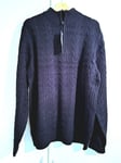 Men's FCUK French Connection Wool Pullover Jumper XXL 46" NEW NAVY