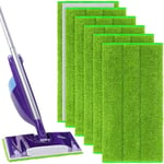 6pcs Lingettes Reutilisable pour Swiffer WetJet, Mop Remplacement pour Swiffer WetJet Spray Balais Lavables en Microfibre pour Nettoyage des Sols