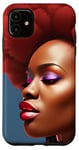 Coque pour iPhone 11 Black Girl Magic, mélanine poppin sista, fun pour filles à la peau brune