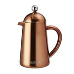 La Cafetière Havana Copper Stainless Steel Double Walled Cafetière, Three Cup, Gift Boxed