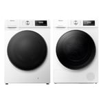 Bundle of Hisense WFQA1214EVJM Freestanding 12 KG Front Load Washing Machine + Hisense 3 Series DHQA902U 60cm Freestanding 9 KG Heatpump Front Load Tumble Dryer