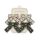 Konges Sløjd 4pk bow hair clips - beige/black