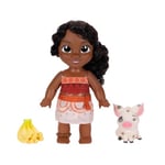 Moana 2 Disney's Little Sis Simea Doll & Pua Figure Playset By Jakks Pacific, Stands 11" / 27 cm Tall, Includes 1 Doll Outfit, 1 Pua, 1 Plastic Banana Bunch, Suggested for Ages 3+