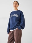 HUSH Off-Piste Graphic Sweatshirt, Dark Navy