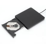 Ulkoinen DVD-asema USB2.0 Kannettava DVD-soitin Windows XP/ Wind10/ Vista/7/Linux/OS XBlack