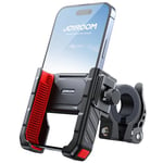 JOYROOM Support Telephone Moto, [Absorption Chocs Antidérapante] Support Téléphone Vélo du Guidon [1s Verrouillage et Libère] Universel Porte Telephone Moto pour iPhone, Samsung 4,7" -7" Smartphone