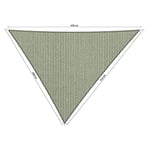 Shadow Comfort Ombre Voile écran Solaire perméable à l'eau HDPE auvent de Jardin pour Jardin extérieur Terrasse UV Bloc - Triangle 5x5,50x6m - Moonstone Green