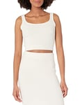 The Drop Débardeur Court Braylen en Tissu Tricot, Coupe Confortable, Whisper White, M