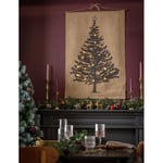 Christmas Tree Canvas Picture With LED Lights Wall Mount Indoor Outdoor Decor