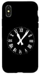 iPhone X/XS Clock Ticking Hour Vintage in White Color Case