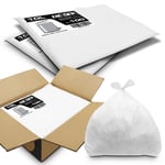 1000 Pack | RE-GEN 10L Premium White Heavy Duty Pedal Waste Bin Liner Bags Sacks