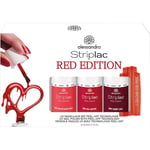 Alessandro Naglar Striplac Peel Or Soak Sets Färgställning Red Collection Striplac Backstage Pass 5 ml + Striplac All Access 5 ml + Striplac Lobby Call 5 ml 5 ml ()