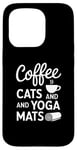 iPhone 15 Pro Funny Coffee Cats & Yoga Mats Mindful Workout Case