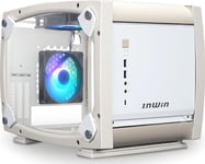 Boitier PC Mini Tour Mini ITX InWin Explorer avec panneaux vitrés - Blanc/Beige