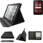 Tablet case for Motorola Xoom 2 Media Edition Business flip cover PU leather bla