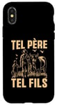 Coque pour iPhone X/XS Tel père tel fils accessoire agriculteur vaches humour