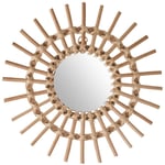 Atmosphera Créateur D'intérieur - Miroir Soleil rotin D30cm