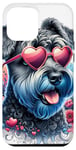 Coque pour iPhone 12 Pro Max Kerry Blue Terrier Illustration St Valentin