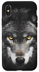 iPhone X/XS Wolf Lovers Black Wolf Wild Animal Lovers Wolf Illustration Case